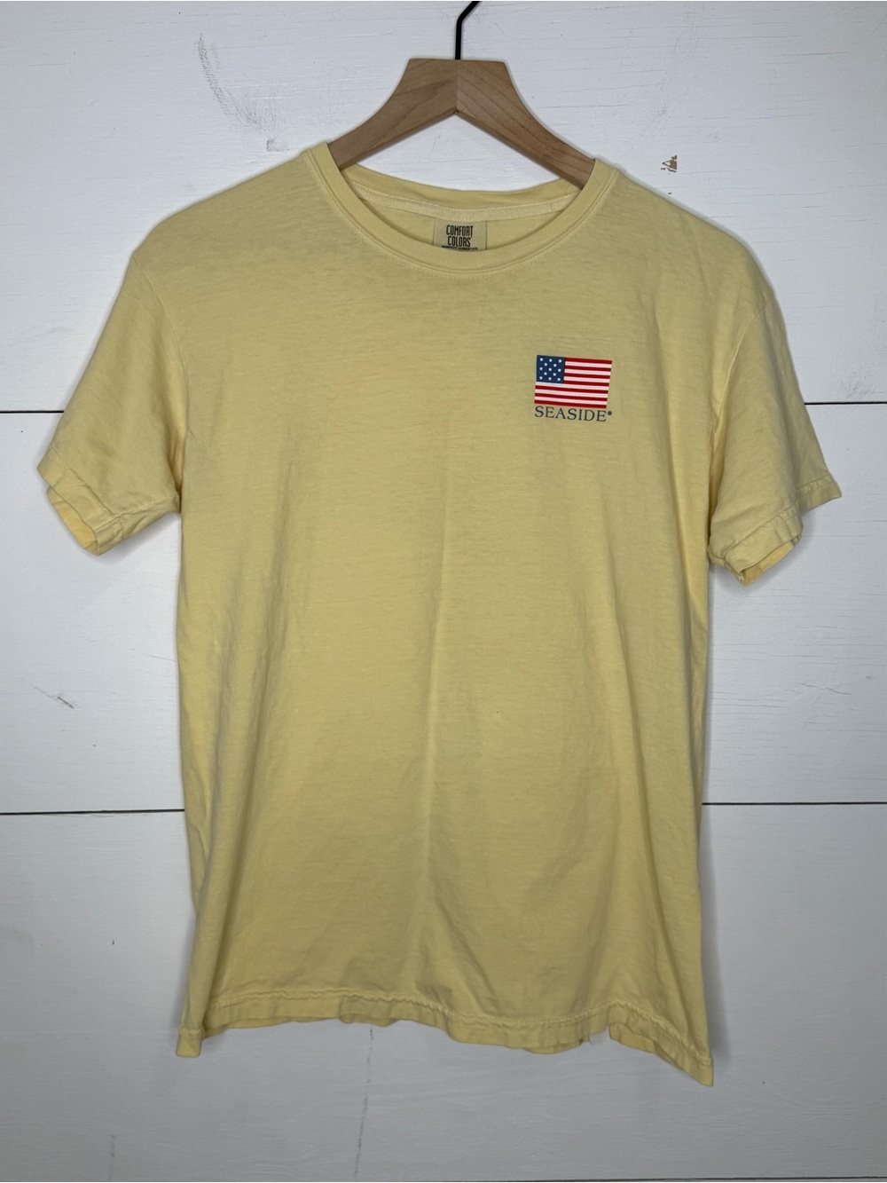 Comfort Colors • Yellow 30A Seaside Florida Flag Short Sleeve Crewneck T‑Shirt